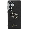 „Guess“ fiksuotas blizgučiais dengtas metalinis 4G logotipo dėklas, skirtas „Samsung Galaxy S26 Ultra“, juodas