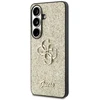 Dėklas Guess Fixed Glitter Big 4G Metal Logo Samsung Galaxy S26 auksinis
