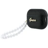„Guess“ blizgantis perlų dirželio dėklas, skirtas „AirPods Pro 3“ ausinėms - Juodas
