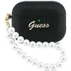 „Guess“ blizgantis perlų dirželio dėklas, skirtas „AirPods Pro 3“ ausinėms - Juodas