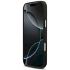 Dėklas Guess Glitter Triangle Logo MagSafe Apple iPhone 17 Pro Max juodos spalvos