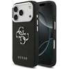 Guess PU Grained 4G Metal Logo dėklas skirtas Apple iPhone 17 Pro juodos spalvos