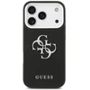Guess PU Grained 4G Metal Logo dėklas skirtas Apple iPhone 17 Pro juodos spalvos