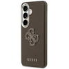 Guess PU 4G Resin Metal Logo dėklas skirtas Samsung Galaxy S26+ Brown