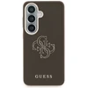 Guess PU 4G Resin Metal Logo dėklas skirtas Samsung Galaxy S26+ Brown