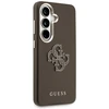 Guess PU 4G Resin Metal Logo dėklas skirtas Samsung Galaxy S26+ Brown