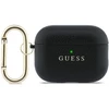„Guess Grained Classic Logo“ dėklas, skirtas „AirPods Pro 3“ ausinėms - juodas