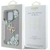 Dėklas Guess Grained Roses Big su 4G logotipu, skirtas iPhone 16 Pro, violetinės spalvos