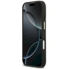 Dėklas Guess Grained Strass Logo MagSafe Apple iPhone 17 juodos spalvos