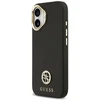 Dėklas Guess Grained Strass Logo MagSafe Apple iPhone 17 juodos spalvos
