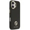 Dėklas Guess Grained Strass Logo MagSafe Apple iPhone 17 juodos spalvos