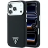 Guess Grained Triangle Logo MagSafe dėklas, skirtas iPhone 17 Pro / 18 Pro - Juodas