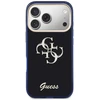 Guess IML 4G Script Metal Logo dėklas skirtas iPhone 17 Pro Mėlyna