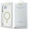 Guess IML Glitter Circle MagSafe iPhone 16e dėklas – skaidrus