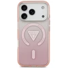 GUESS dėklas, skirtas IPHONE 17 Pro, suderinamas su MagSafe GUHMP17LHGTMLCGP (IML gradientas su trikampio logotipu), rožinis