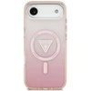 Dėklas Guess IML Gradient Triangle Logo MagSafe iPhone Air, rožinės spalvos