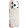 Dėklas Guess IML Leopard Glitter Triangle Logo MagSafe Case for iPhone 17 Pro Max / 18 Pro Max - Rožinė