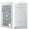 Guess IML Metal Glitter 4G Circle Triangle MagSafe dėklas, skirtas iPhone 16e - Mėlyna