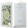 Guess IML Metal Glitter Flowers Triangle MagSafe iPhone 16e Dėklas - Žalias