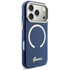 „Guess IML Script“ metalinis „MagSafe“ dėklas, skirtas „iPhone 17 Pro“ – Mėlyna