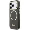 „Guess IML Script“ metalinis „MagSafe“ dėklas, skirtas „iPhone 17 Pro“ – Juodas