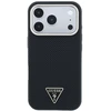 Dėklas Guess Kevlar Triangle Logo MagSafe Case, skirtas iPhone 17 Pro / 18 Pro - Juodas
