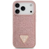 Dėklas Guess Rhinestone Triangle Logo for Apple iPhone 17 Pro pink
