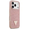 Dėklas Guess Rhinestone Triangle Logo for Apple iPhone 17 Pro pink