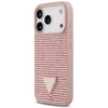 Dėklas Guess Rhinestone Triangle Logo for Apple iPhone 17 Pro pink