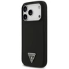 Dėklas Guess Silicone Triangle Logo MagSafe Apple iPhone 17 Pro juodos spalvos