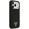 Dėklas Guess Silicone Triangle Logo MagSafe iPhone 17 Pro Max juodos spalvos