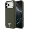 Guess Silicone Triangle Logo MagSafe - dėklas skirtas Apple iPhone 17 Pro Max khaki