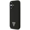 Dėklas Guess Silicone Triangle Logo MagSafe Apple iPhone 17 juodos spalvos