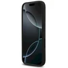 Dėklas Guess Silicone Triangle Logo MagSafe iPhone 17 juodos spalvos