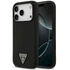 Dėklas Guess Silicone Triangle Logo MagSafe Apple iPhone 17 Pro juodos spalvos