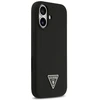 Dėklas Guess Silicone Triangle Logo MagSafe iPhone 17 juodos spalvos