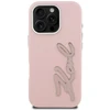 Dėklas Karl Lagerfeld FW Grained Signature Logo iPhone 16 Pro Case - Rožinė