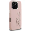 Dėklas Karl Lagerfeld FW Grained Signature Logo iPhone 16 Pro Case - Rožinė