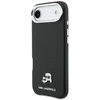 Karl Lagerfeld Karl & Choupette Head Pins Saffiano MagSafe dėklas iPhone Air - Juodas