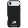 Karl Lagerfeld Karl & Choupette Head Pins Saffiano MagSafe dėklas iPhone Air - Juodas
