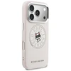 Dėklas Karl Lagerfeld Point & Choupette Sketch MagSafe Case for iPhone 17 Pro Max - Rožinė