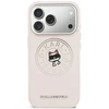 Dėklas Karl Lagerfeld Point & Choupette Sketch MagSafe Case for iPhone 17 Pro Max - Rožinė