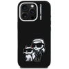 „Karl Lagerfeld“ silikoninis „Karl&Choupette Sketch MagSafe“ dėklas, skirtas „iPhone 16 Pro“ – Juodas