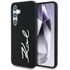 Dėklas Karl Lagerfeld Silicone Metal Signature Logo Samsung Galaxy S25 juodos spalvos