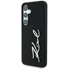 Dėklas Karl Lagerfeld Silicone Metal Signature Logo Samsung Galaxy S25 juodos spalvos