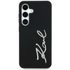 Dėklas Karl Lagerfeld Silicone Metal Signature Logo Samsung Galaxy S25 juodos spalvos