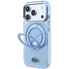 Dėklas Lacoste IML blizgus paviršius su žiediniu stovu MagSafe, skirtas iPhone 18 Pro Max / 17 Pro Max / mėlyna