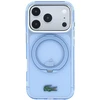 Dėklas Lacoste IML blizgus paviršius su žiediniu stovu MagSafe, skirtas iPhone 18 Pro Max / 17 Pro Max / mėlyna