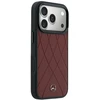 Dėklas Mercedes Leather Crossed Lines MagSafe skirtas iPhone 18 Pro Max / 17 Pro Max bordinis
