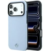 Dėklas Mercedes Leather Semi Wrap Wood Effect MagSafe, skirtas iPhone 18 Pro Max / 17 Pro Max, mėlynas